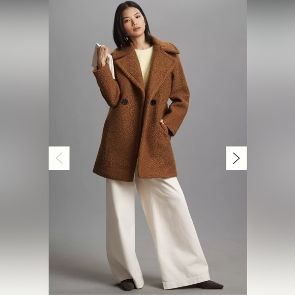 NVLT Flat Bouclé Double-Breasted Overcoat - Picture 1 of 4